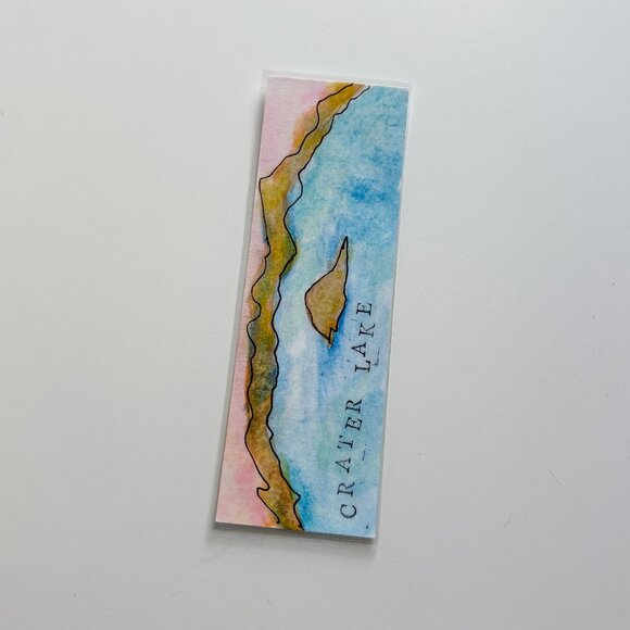 Handmade Crater Lake Bookmark - Picture 1 of 3